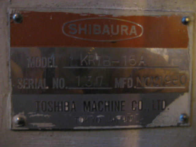 Toshiba KRTB-16A, Machine ID: 4542